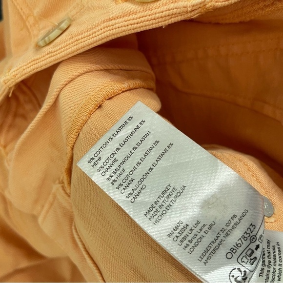 Pilcro By Anthropologie Kit High-Rise Crop Jeans In Petal Peach Women's Sz 26 - Picture 10 of 10